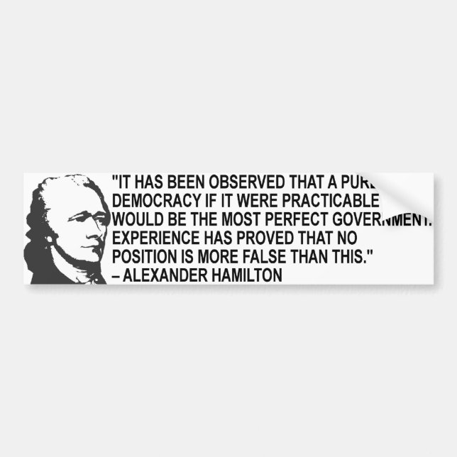 Alexander Hamilton citationsteckenbildekal Bildekal (Framsidan)
