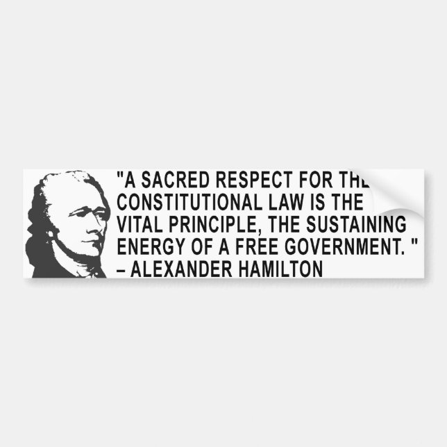 Alexander Hamilton citationsteckenbildekal Bildekal (Framsidan)