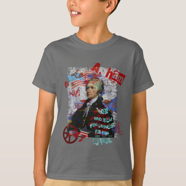 Alexander Hamilton de som står för ingenting konst T Shirt (Framsida)