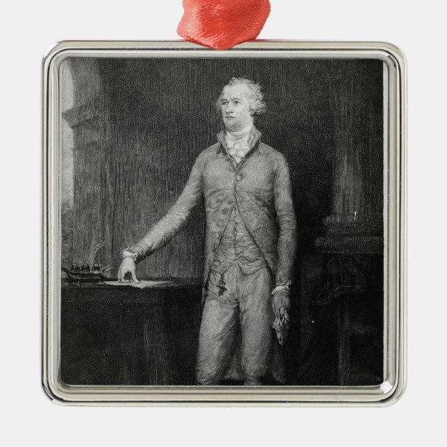 Alexander Hamilton, efter målningen av 1792 Julgransprydnad Metall (Framsidan)