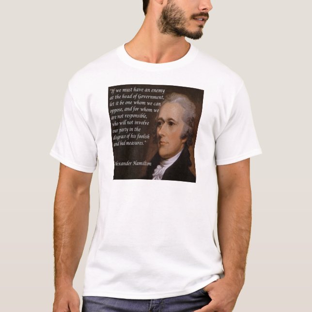Alexander Hamilton "Enemy Leader" Gift T-shirt (Framsida)