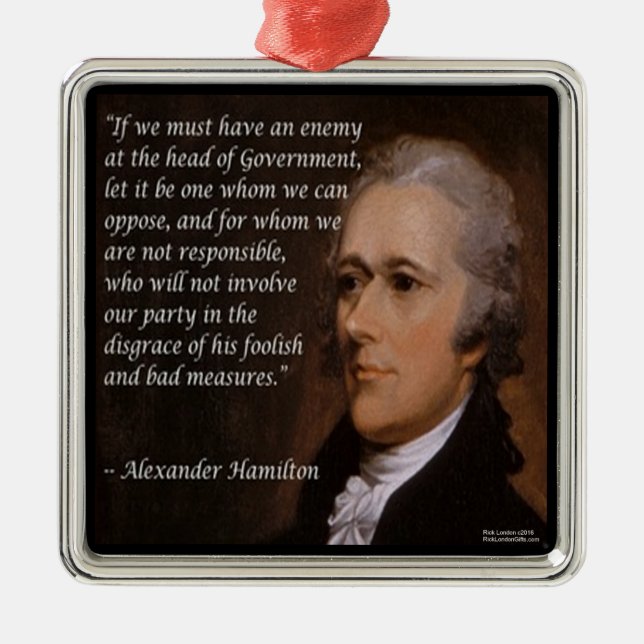 Alexander Hamilton "Enemy Leader" Ornaments Julgransprydnad Metall (Framsidan)