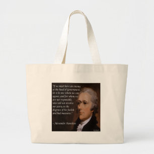 Alexander Hamilton & Enemy Leading Nation Quote Jumbo Tygkasse
