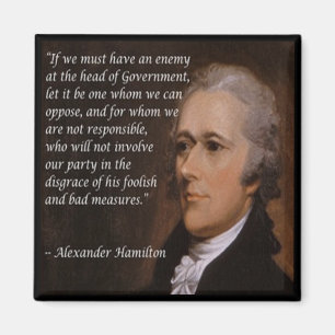 Alexander Hamilton "Fiendeledare" Present Magnet