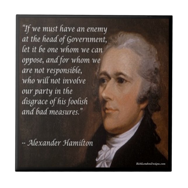 Alexander Hamilton "Fiendelig ledare" Keramisk pla Kakelplatta (Framsidan)