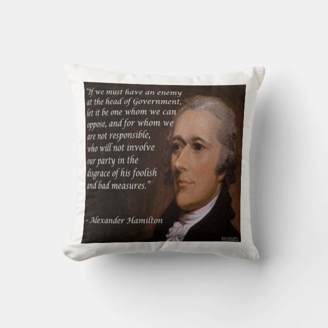 Alexander Hamilton "Fiendeshövding" Kuddcover Pill Kudde (Framsida)