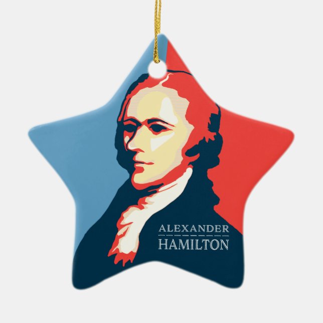 Alexander Hamilton för din julgran Julgransprydnad Keramik (Framsidan)