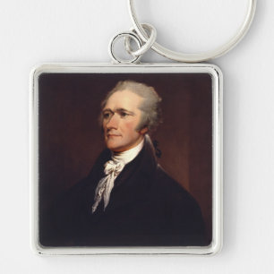 Alexander Hamilton: Förenta staternas grundande Fa Fyrkantig Silverfärgad Nyckelring