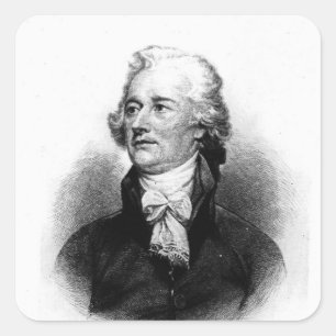 Alexander Hamilton Fyrkantigt Klistermärke