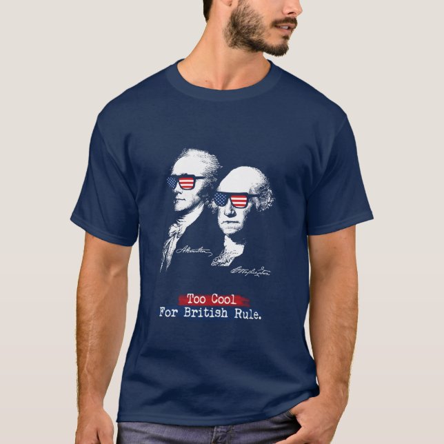 Alexander Hamilton, George Washington - för coolt T-shirt (Framsida)
