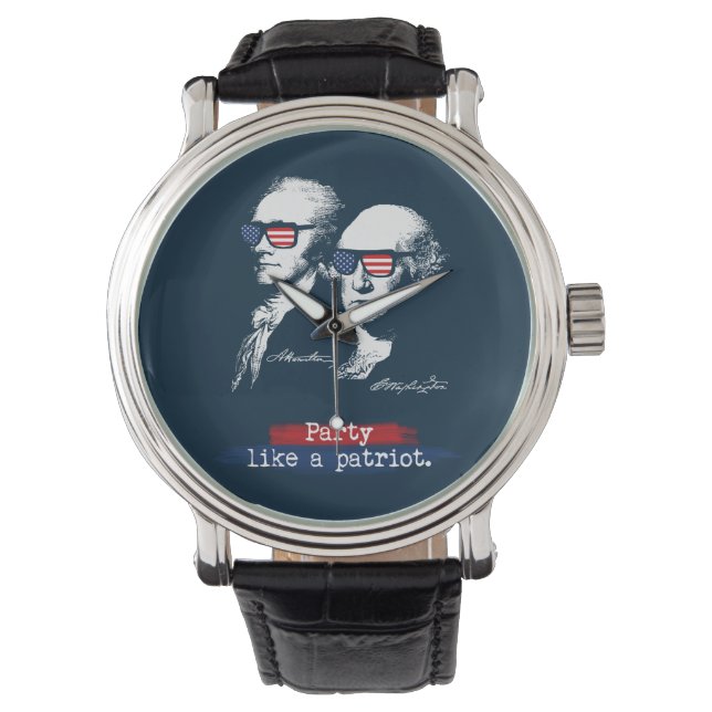 Alexander Hamilton George Washington Patriots Gift Armbandsur (Framsida)