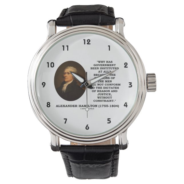 Alexander Hamilton Government Passion Constraint Armbandsur (Framsida)