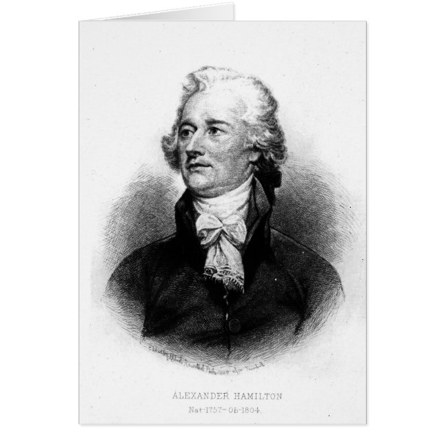 Alexander Hamilton Hälsningskort (Framsidan)