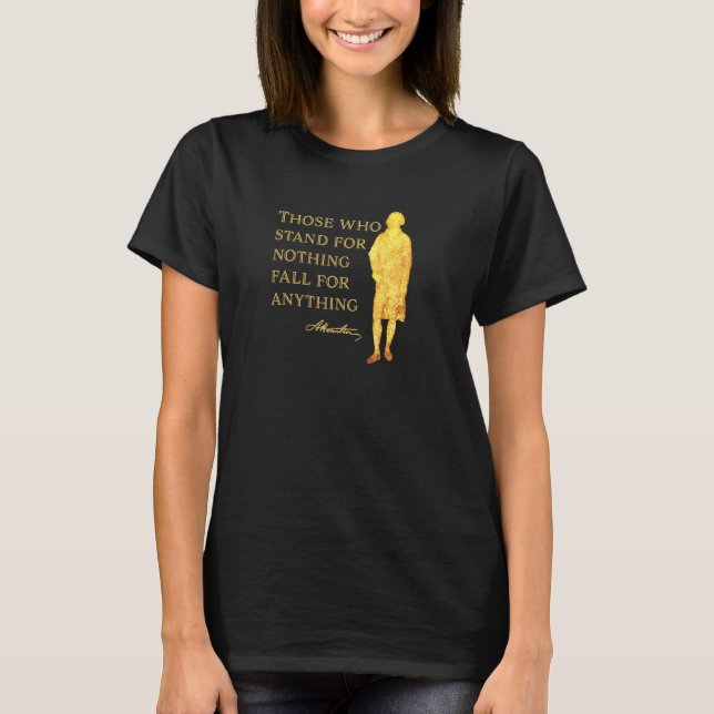 Alexander Hamilton History USA 4:e juli Manar Wom T Shirt (Framsida)