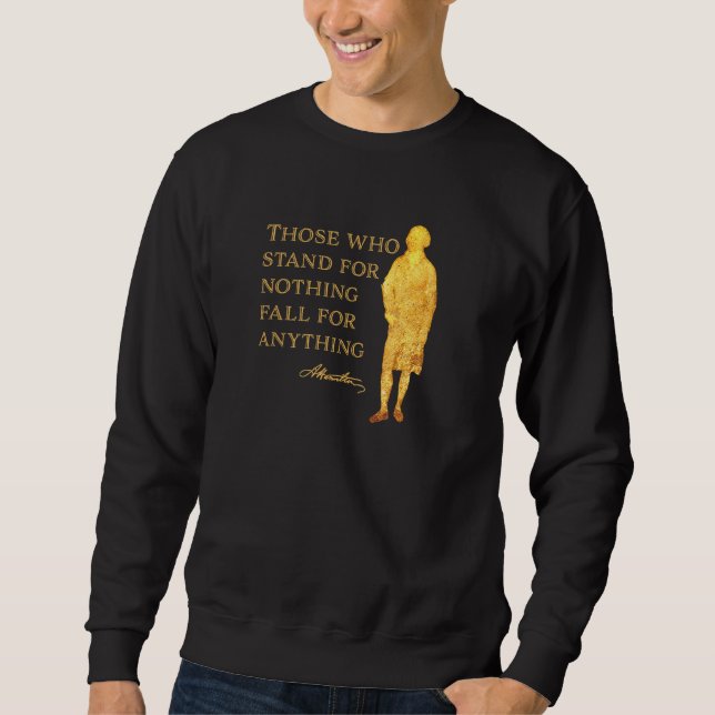 Alexander Hamilton History Usa Costume Tonåringar  Lång Ärmad Tröja (Framsida)