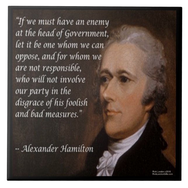 Alexander Hamilton Keramiska Plattor Kakelplatta (Framsidan)