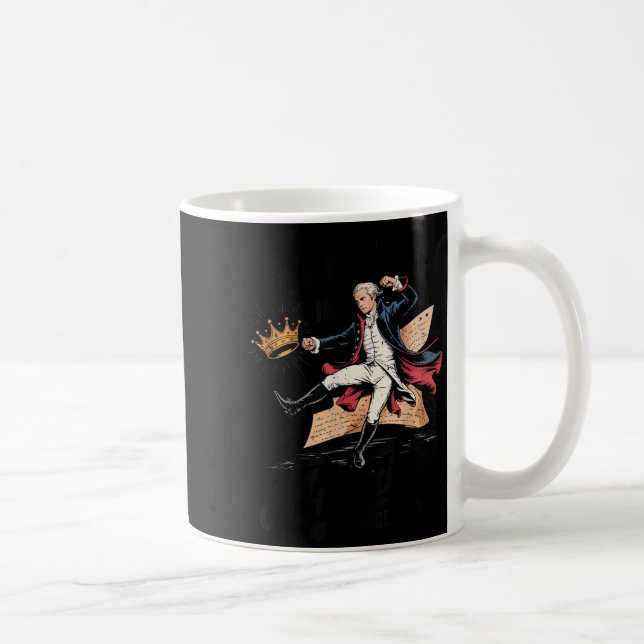 Alexander Hamilton Kings America Roligt 4:e Juli Kaffemugg (Höger)
