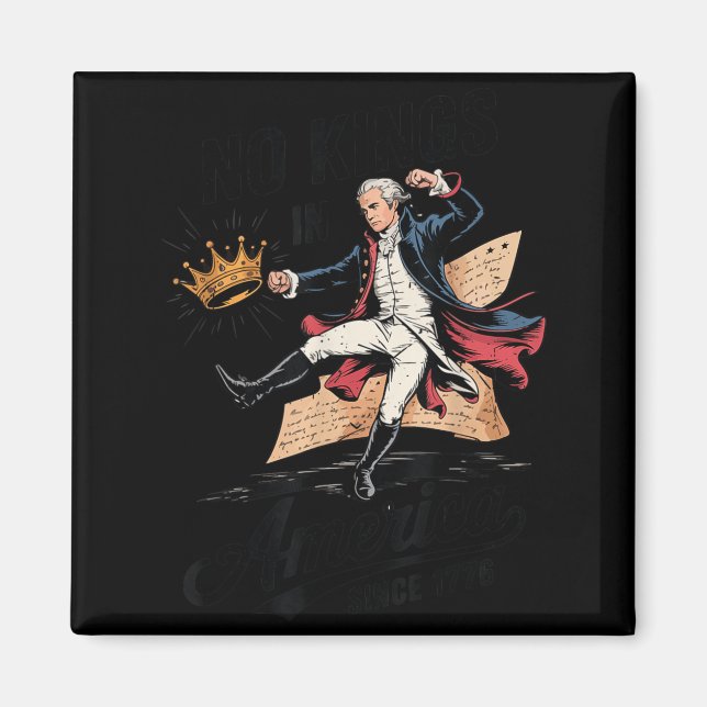 Alexander Hamilton Kings Amerika Roligt 4:e Juli Magnet (Framsidan)