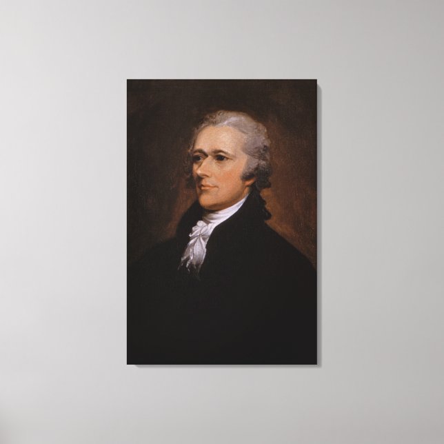 Alexander Hamilton porträtt av John Trumbull Canvastryck (Framsida)