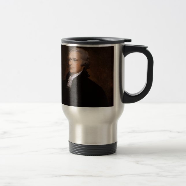 Alexander Hamilton-presenter Resemugg (Höger)