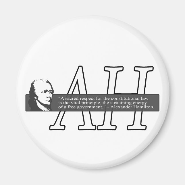Alexander Hamilton Quote Magnet (Framsidan)