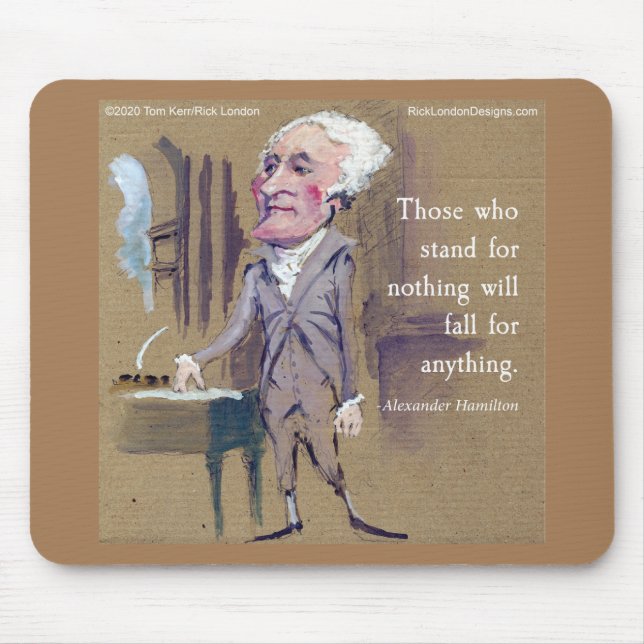 Alexander Hamilton & Quote Mousepad Musmatta (Framsidan)