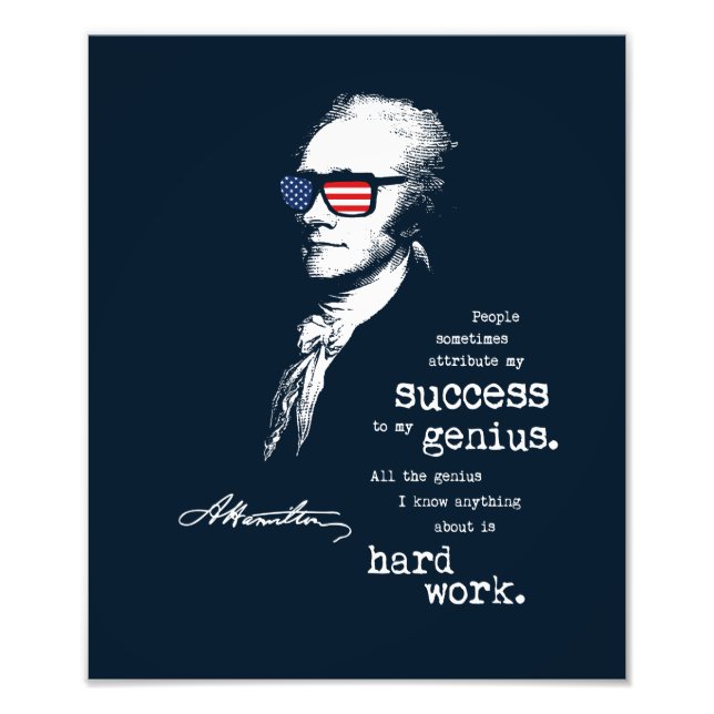 Alexander Hamilton Quote Say. Motivational Gift Fototryck (Framsidan)