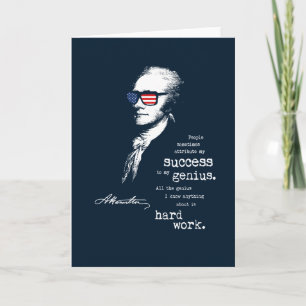 Alexander Hamilton Quote Say. Motivational Gift Kort