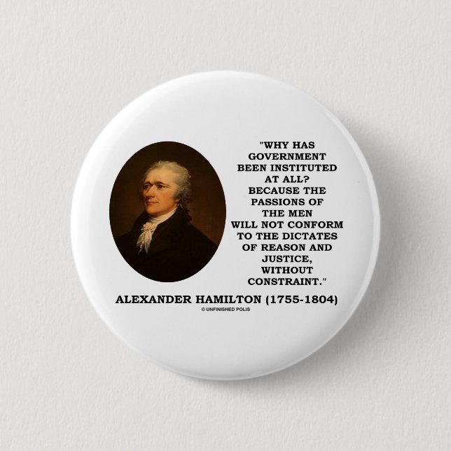 Alexander Hamilton regerings- passiontvång Knapp (Framsida)