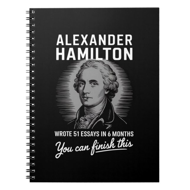 Alexander Hamilton skrev 51 esays på 6 månader Anteckningsbok (Framsidan)