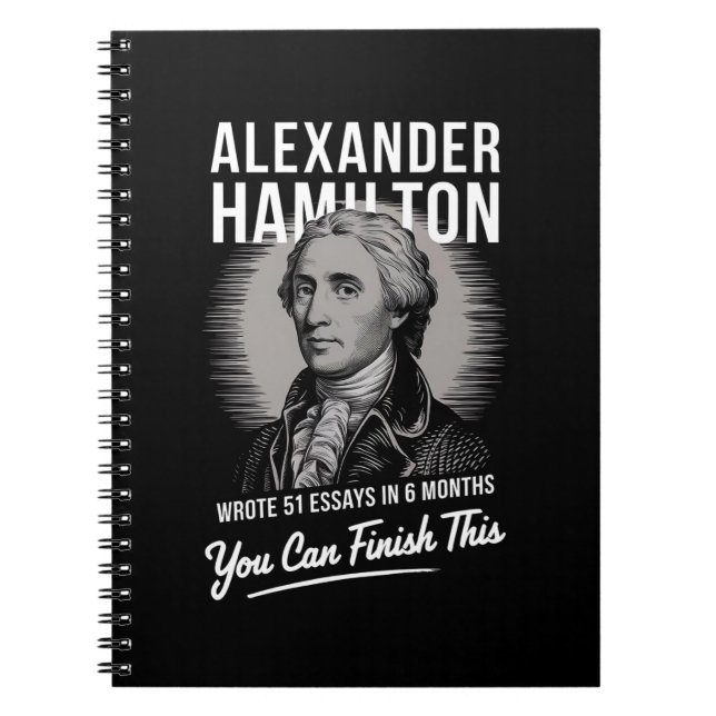 Alexander Hamilton skrev 51 esays på 6 månader Anteckningsbok (Framsidan)