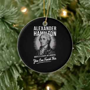 Alexander Hamilton skrev 51 essäer på 6 månader  Julgransprydnad Keramik