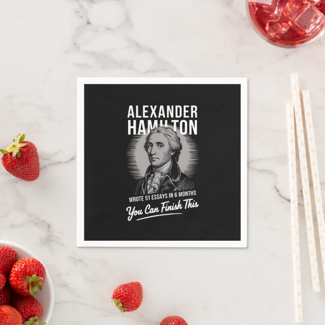 Alexander Hamilton skrev 51 essäer på 6 månader  Pappersservett (Insitu)