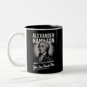 Alexander Hamilton skrev 51 essäer på 6 månader  Två-Tonad Mugg