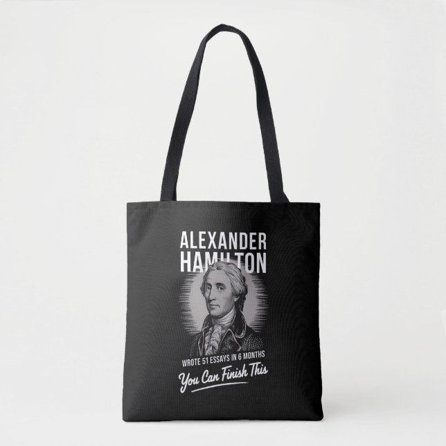 Alexander Hamilton skrev 51 essäer på 6 månader  Tygkasse (Framsida)