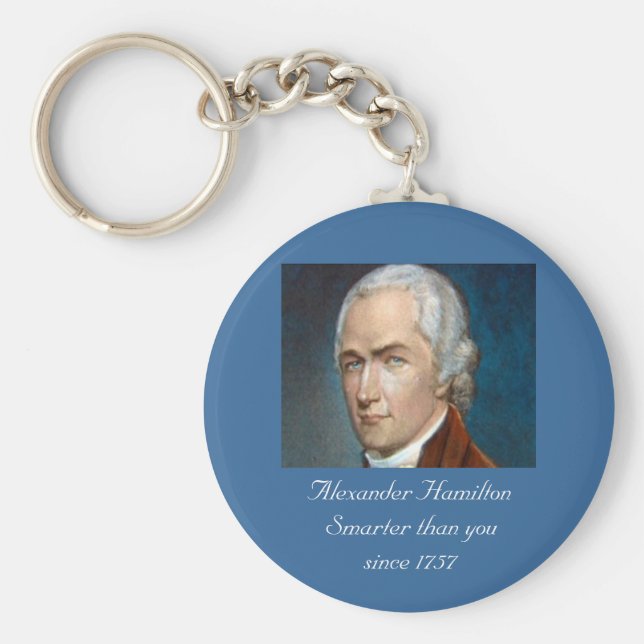 Alexander Hamilton Smarter än du färg nyckelkedja Nyckelring (Framsidan)
