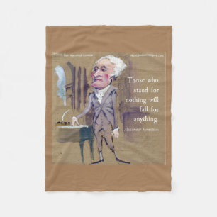 Alexander Hamilton "Stå för något" Citat Fleecefilt