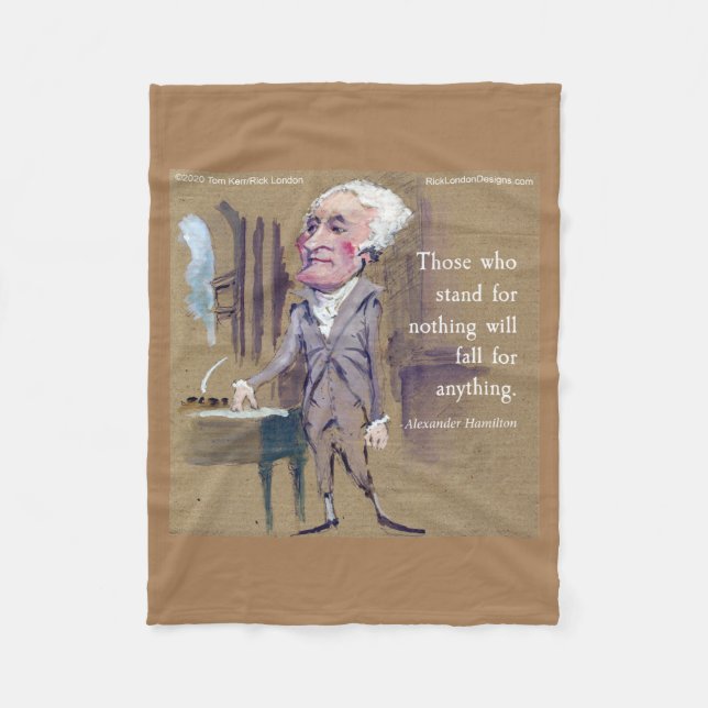 Alexander Hamilton "Stå för något" Citat Fleecefilt (Framsidan)