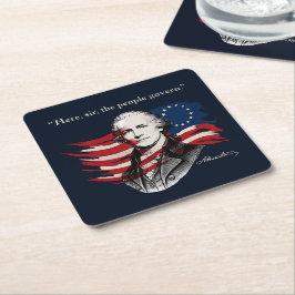 Alexander Hamilton Underlägg Papper Kvadrat