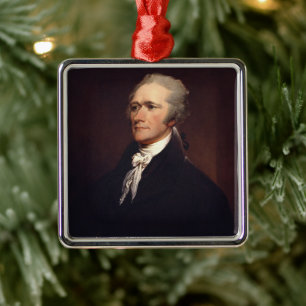 Alexander Hamilton: USA:s grundande fäder, histori Julgransprydnad Metall