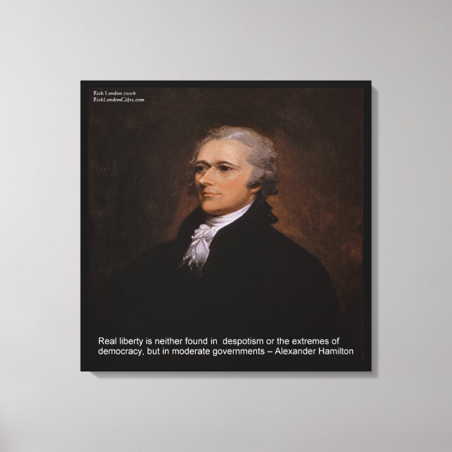 Alexander Hamilton "Verklig frihet" Canvastryck (Framsida)