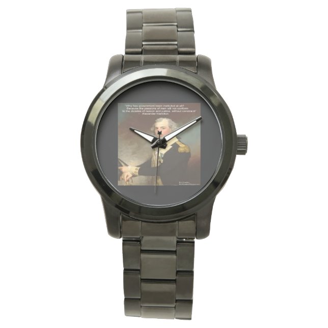Alexander Hamilton "Why Government" WristWatch Armbandsur (Framsida)