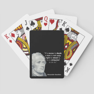 Alexander Hamiltons fuktiga Meme - leka kort Casinokort