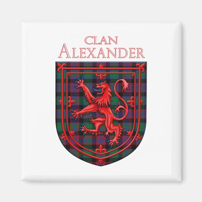 Alexander Hunting Tartan Scottish Play Magnet (Framsidan)