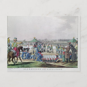 Alexander I och Napoleon Vykort
