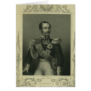 Alexander II av Ryssland Hälsningskort