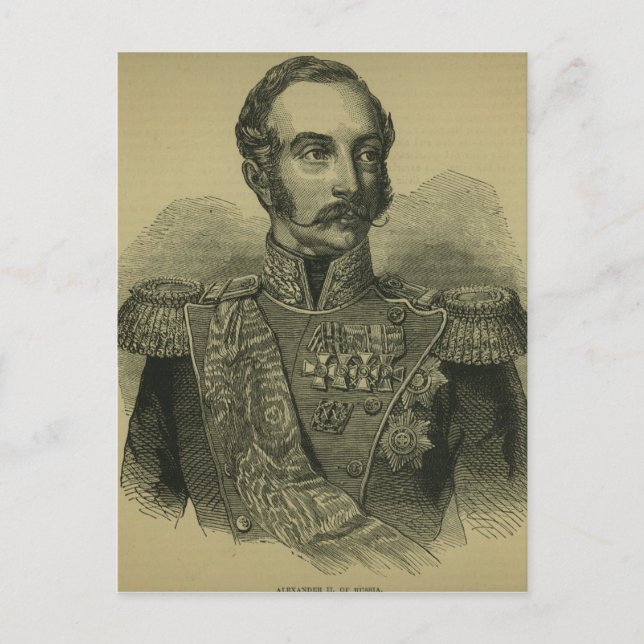 Alexander II av Ryssland Vykort (Framsida)