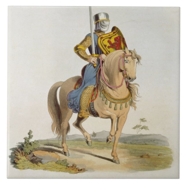 Alexander II, kung av Skottland (1198-1249) 1214, Kakelplatta (Framsidan)