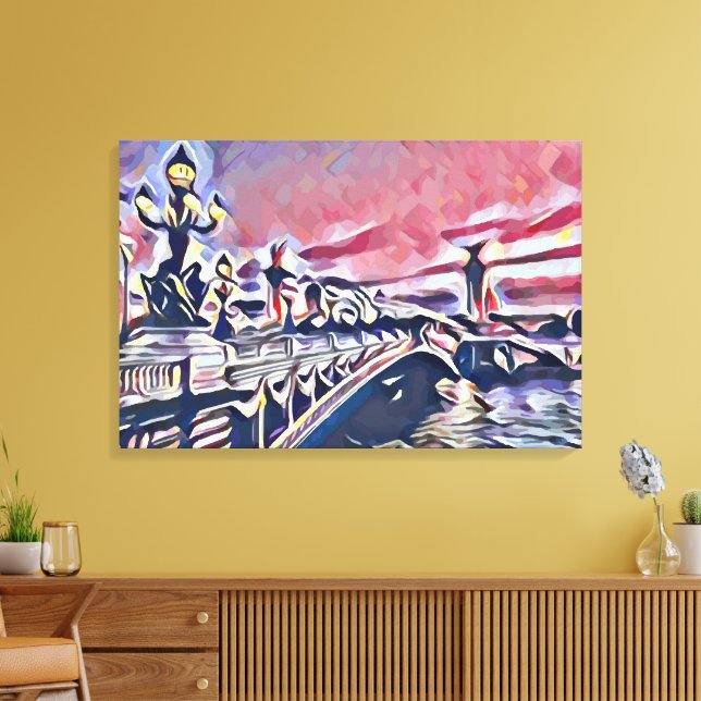 Alexander III Bridge Canvastryck (Insitu (Vardagsrum))