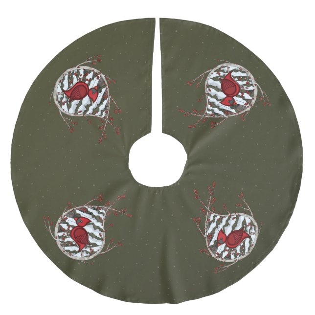 Alexander Kardinal Träd Skirt Julgransmatta Borstad Polyester (Framsidan)